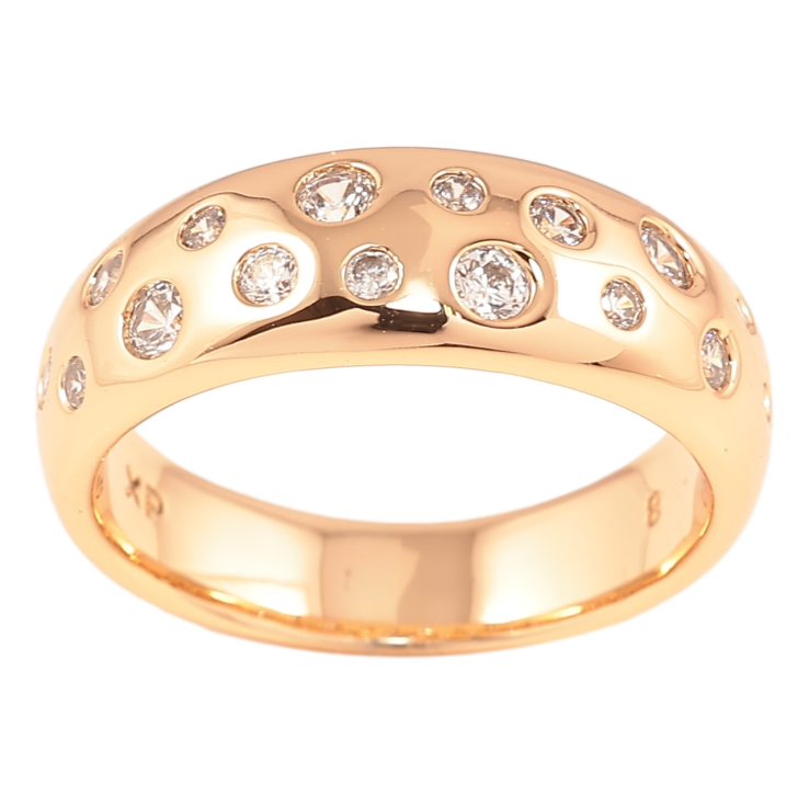 Каблучка Xuping Позолота 18K «Розсип цирконію» фото №12