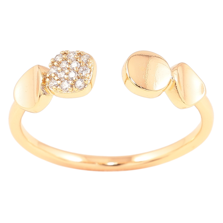 Каблучка Xuping Позолота 18K «Візерунок з цирконієм» фото №16