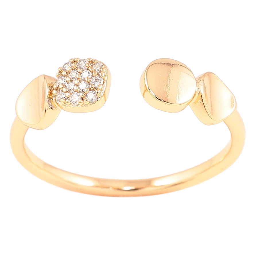 Каблучка Xuping Позолота 18K «Візерунок з цирконієм» фото №1