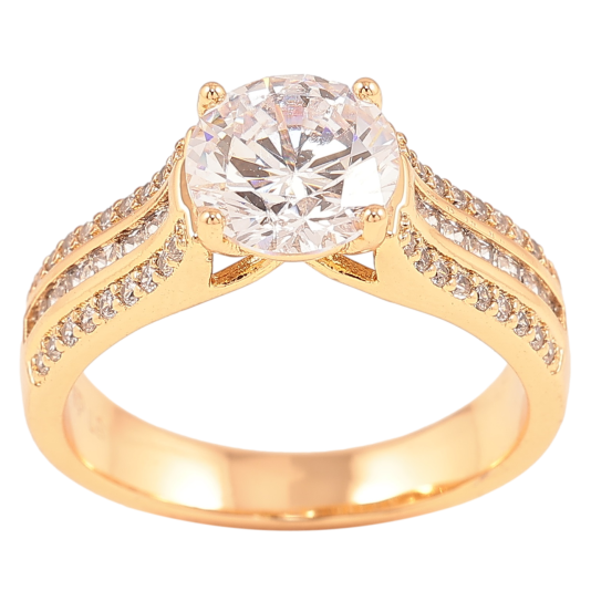 Кольцо Xuping Позолота 18K Инкрустация цирконием фото №1 Кольцо Xuping Позолота 18K Инкрустация цирконием фото №1