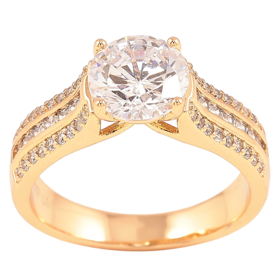 Кольцо Xuping Позолота 18K Инкрустация цирконием фото №1 Кольцо Xuping Позолота 18K Инкрустация цирконием фото №1