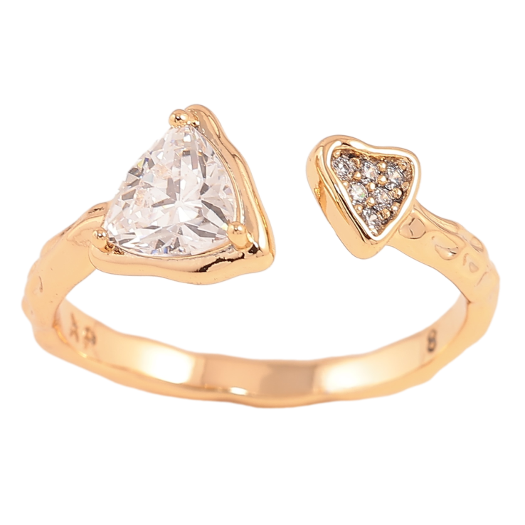 Кольцо Xuping Позолота 18K Сердечко с кристаллом фото №4 Кольцо Xuping Позолота 18K Сердечко с кристаллом фото №4