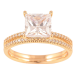 Кольцо Xuping Позолота 18K Двойное с инкрустацией цирконием и фианитом фото №1