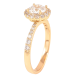 Кольцо Xuping Позолота 18K Фианит в обрамлении циркония фото №2 Кольцо Xuping Позолота 18K Фианит в обрамлении циркония фото №2
