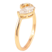 Кольцо Xuping Позолота 18K Сердечко с кристальной капелькой фото №2