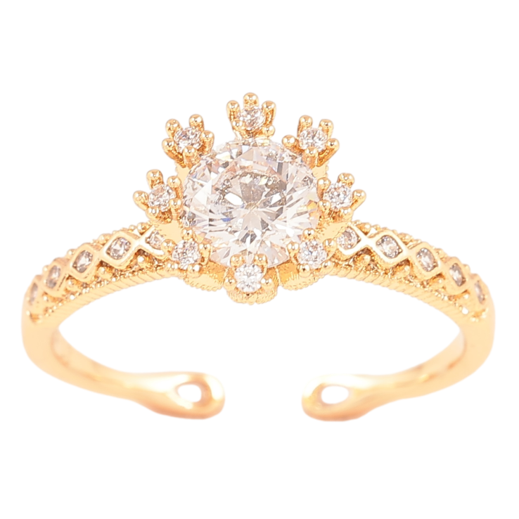 Каблучка Xuping Позолота 18K «Кришталевий блиск» фото №18 Каблучка Xuping Позолота 18K «Кришталевий блиск» фото №18