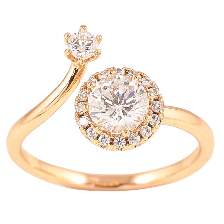 Кольцо Xuping Позолота 18K Кристальный блеск фото №1