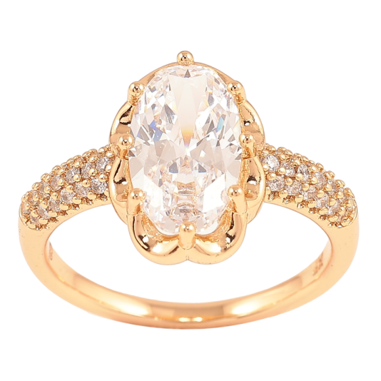 Кольцо Xuping Позолота 18K Фианит с инкрустацией цирконием фото №1 Кольцо Xuping Позолота 18K Фианит с инкрустацией цирконием фото №1