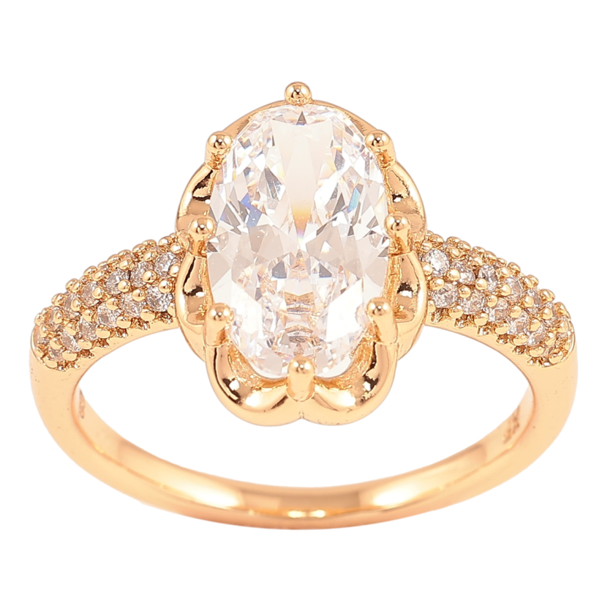 Каблучка Xuping Позолота 18K «Фіаніт з інкрустацією цирконієм» фото №1