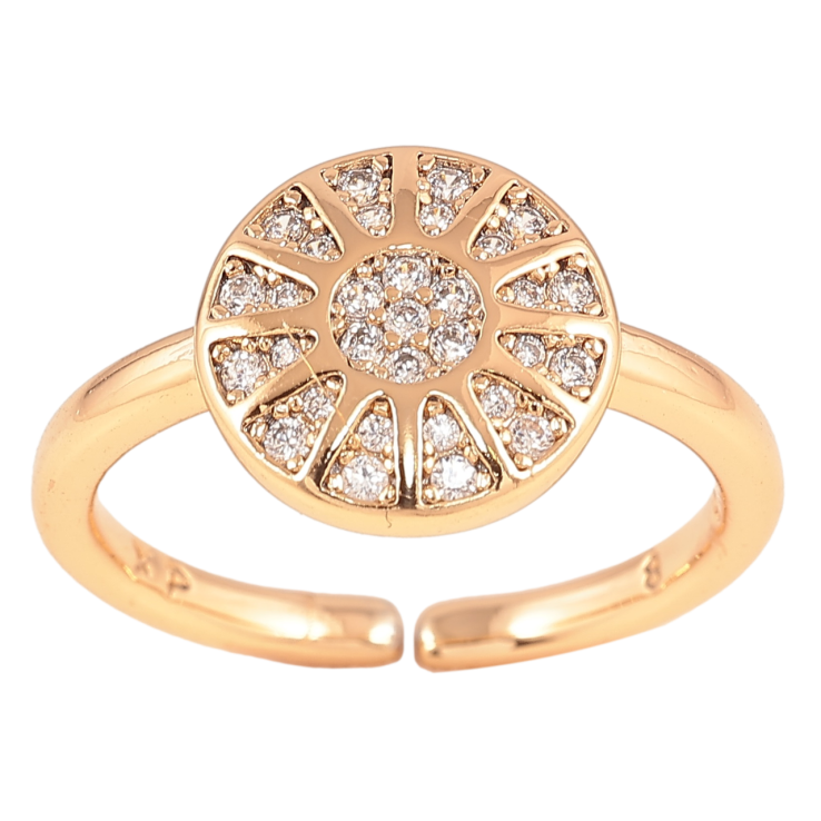 Кольцо Xuping Позолота 18K Круглый купол с цирконием фото №16 Кольцо Xuping Позолота 18K Круглый купол с цирконием фото №16