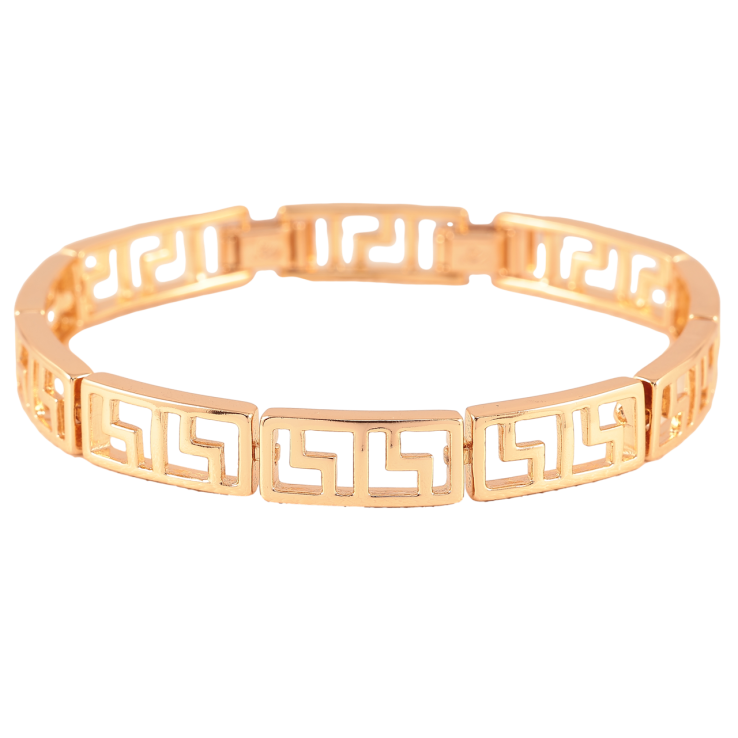 Браслет Xuping Позолота 18K Греческий узор длинна с доп.замком 17.5,19.5см х 8мм фото №14