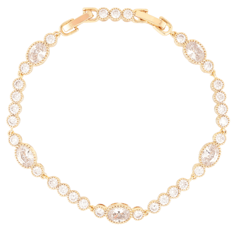 Браслет Xuping Позолота 18K «Кришталева доріжка» довжина з доп.замком 18,20см х 4-6мм фото №1 Браслет Xuping Позолота 18K «Кришталева доріжка» довжина з доп.замком 18,20см х 4-6мм фото №1