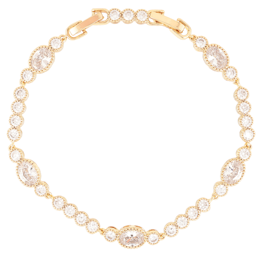 Браслет Xuping Позолота 18K «Кришталева доріжка» довжина з доп.замком 18,20см х 4-6мм фото №1 Браслет Xuping Позолота 18K «Кришталева доріжка» довжина з доп.замком 18,20см х 4-6мм фото №1