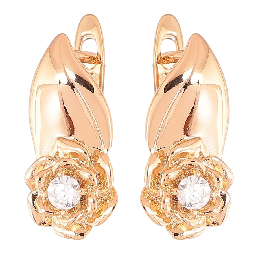 Сережки Xuping Позолота 18K англійський замок «Квіточки» фото №1 Сережки Xuping Позолота 18K англійський замок «Квіточки» фото №1