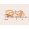 Сережки Xuping Позолота 18K англійський замок «Бігунки з цирконієм» фото №2 Сережки Xuping Позолота 18K англійський замок «Бігунки з цирконієм» фото №2