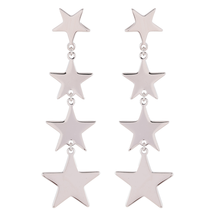 Серьги Xuping Родий пусеты Звездные подвески фото №23