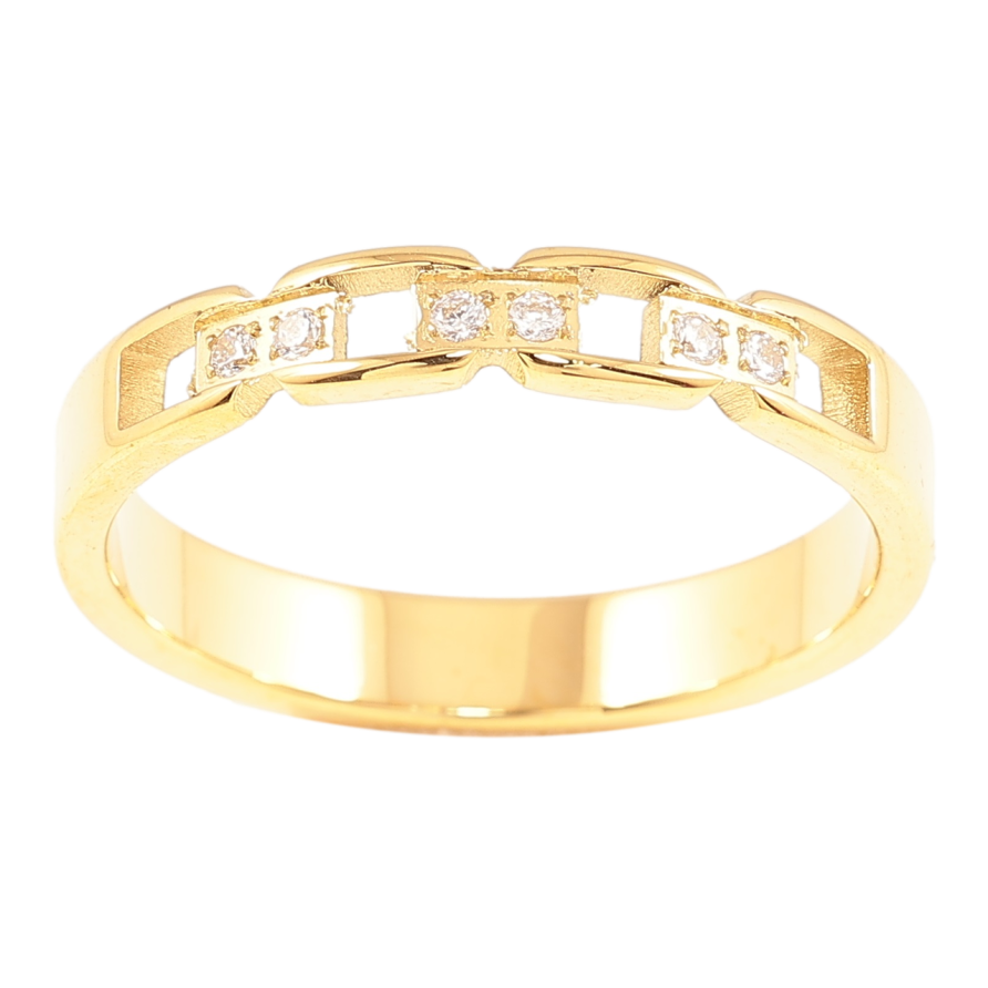 Кольцо Xuping TTM Stainless Steel Цвет 14К Узор с цирконием фото №1