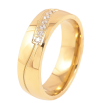 Кольцо Xuping TTM Stainless Steel Цвет 14К Дорожка циркония, шир. 6мм фото №2