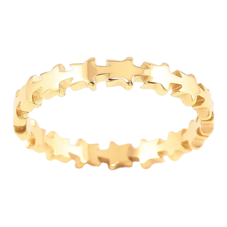 Кольцо Xuping TTM Stainless Steel Цвет 14К Звездочки фото №10