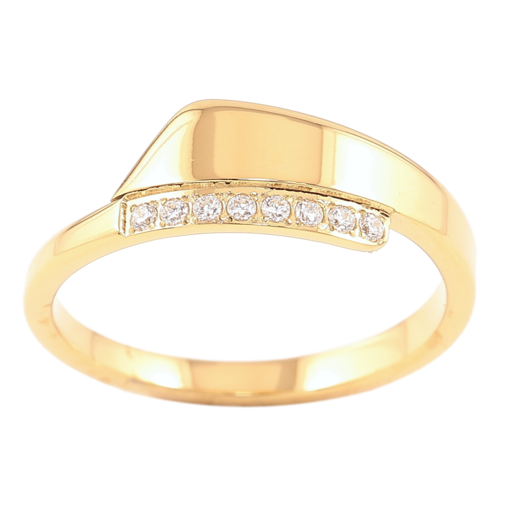 Кольцо Xuping TTM Stainless Steel Цвет 14К Узор с дорожкой циркония фото №23