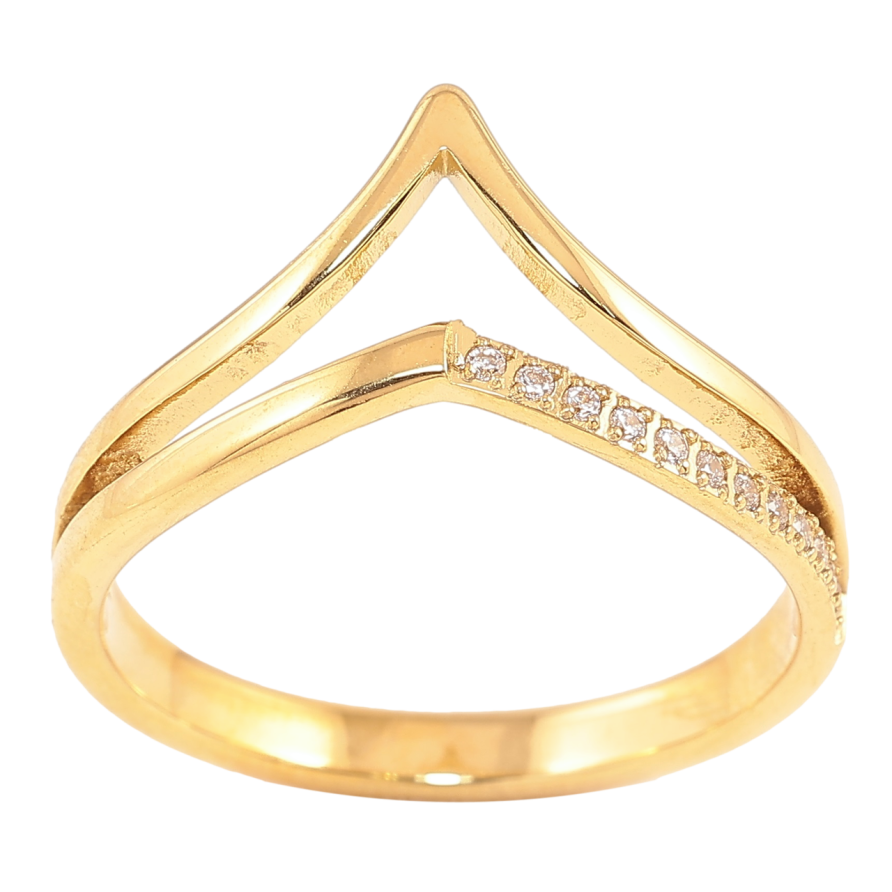 Кольцо Xuping TTM Stainless Steel Цвет 14К Узор с цирконием фото №1