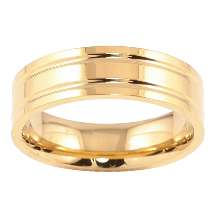 Каблучка Xuping TTM Stainless Steel Колір 14К «Декоративний візерунок, шир. 5.5мм» фото №17