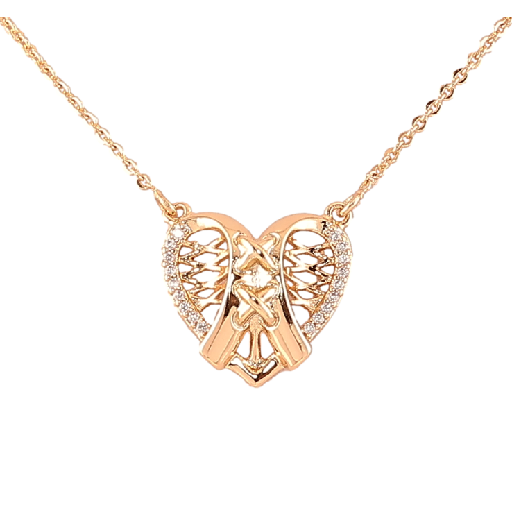 Підвіска на ланцюжку Xuping Позолота 18K «Сердечко з цирконієм» довжина 45-51см х 1мм фото №24