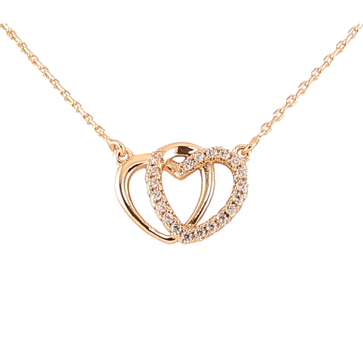 Подвеска на цепочке Xuping Позолота 18K Сердечко с цирконием длина 44-49.5см х 1мм фото №25