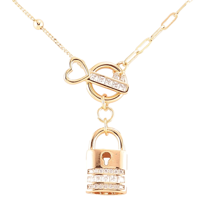Підвіска на ланцюжку Xuping Позолота 18K «Замочок з ключиком» довжина 44см х 1-3мм, без замка фото №25