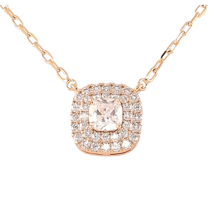 Подвеска на цепочке Xuping Позолота 18K Инкрустация цирконием длина 42-48см х 2мм фото №22