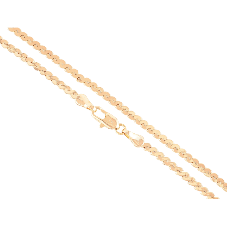 Цепочка Xuping Позолота 18K Плетение Серпантин длинна 49см х 3мм фото №1