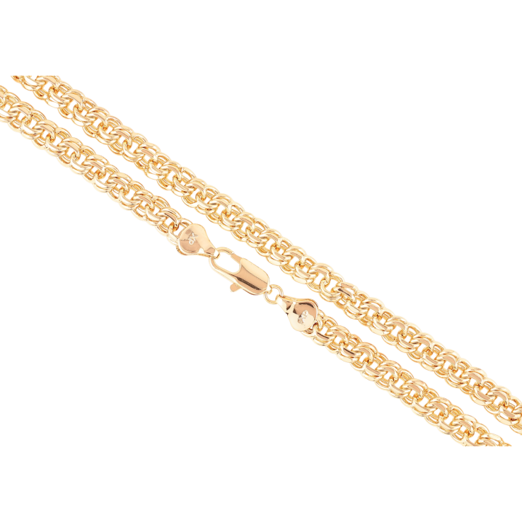 Цепочка Xuping Позолота 18K Плетение Бисмарк длинна 49см х 6мм фото №7