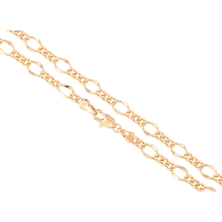 Цепочка Xuping Позолота 18K Плетение Фантазийное длинна 45см х 3-6мм фото №11