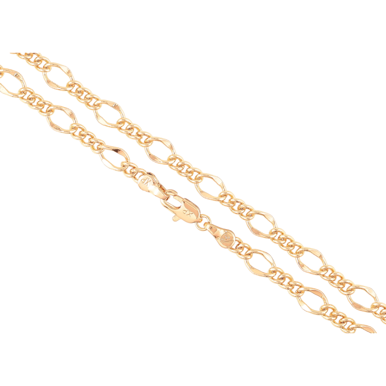 Цепочка Xuping Позолота 18K Плетение Фантазийное длинна 45см х 3-6мм фото №1