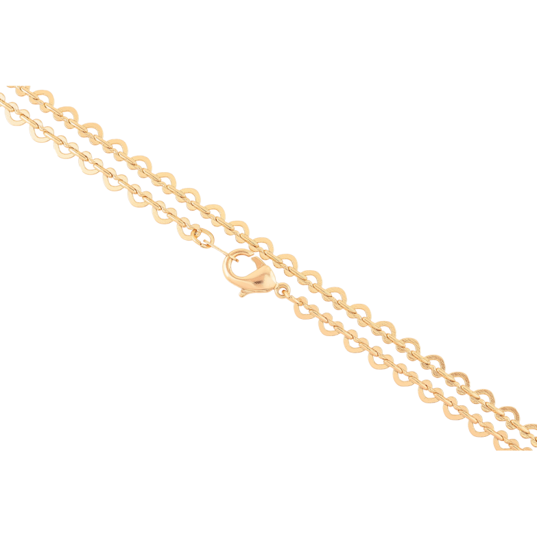 Цепочка Xuping Позолота 18K Плетение Сердечки длинна 46см х 3.5мм фото №1