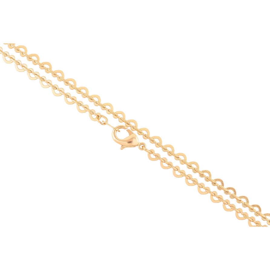 Цепочка Xuping Позолота 18K Плетение Сердечки длинна 46см х 3.5мм фото №1