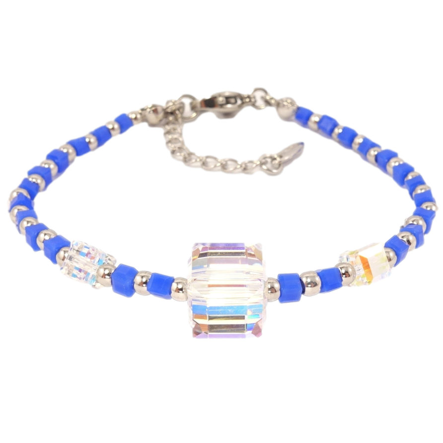 Браслет Xuping Родий с кристаллами Swarovski Кристаллы Shimmer с бусинами размер с доп. цепочкой 15-18см фото №1 Браслет Xuping Родий с кристаллами Swarovski Кристаллы Shimmer с бусинами размер с доп. цепочкой 15-18см фото №1