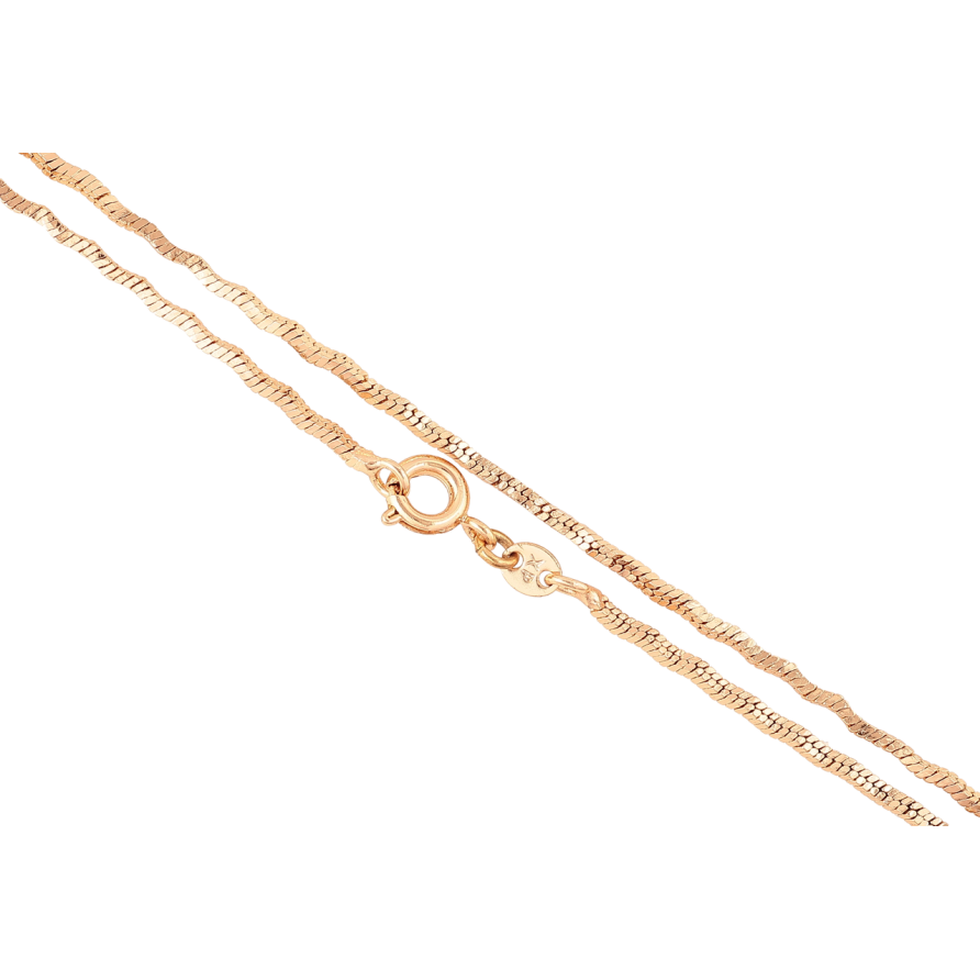 Цепочка Xuping Позолота 18K Плетение Ювелирный шнур перекрученный длинна 45см х 1.5мм фото №1