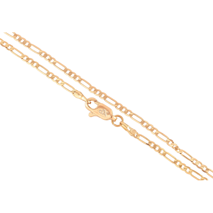 Цепочка Xuping Позолота 18K Плетение Фигаро перекрученное длинна 45см х 2мм фото №5