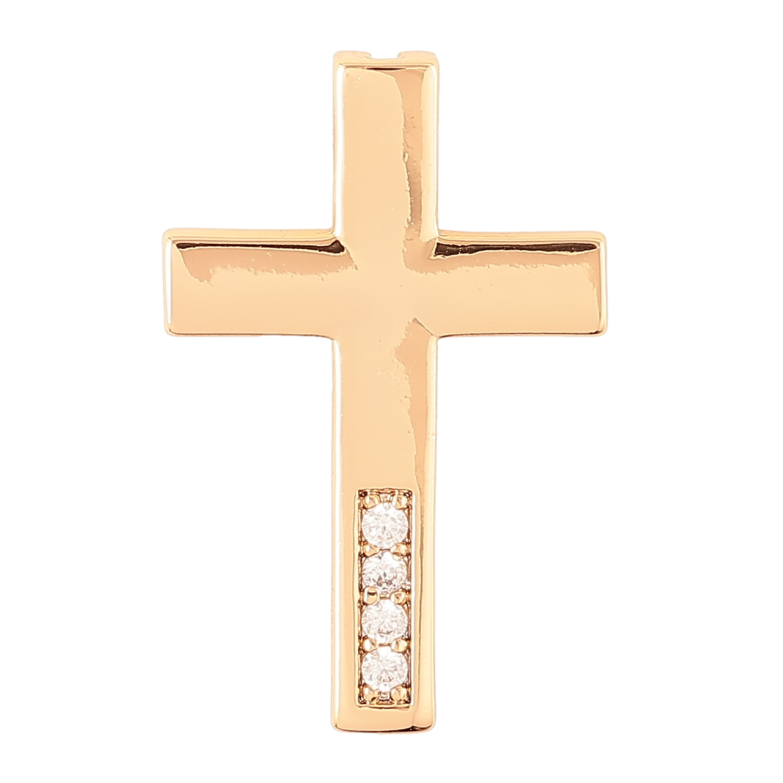 Кулон Xuping Позолота 18K Крест с цирконием для цепочки до 2мм фото №1