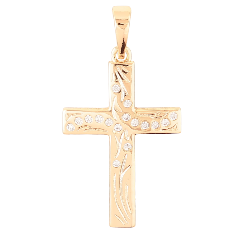 Кулон Xuping Позолота 18K Крест с цирконием для цепочки до 6мм фото №1