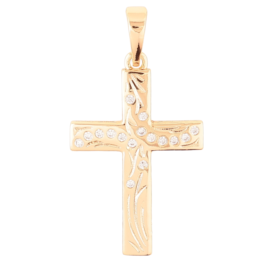 Кулон Xuping Позолота 18K Крест с цирконием для цепочки до 6мм фото №1