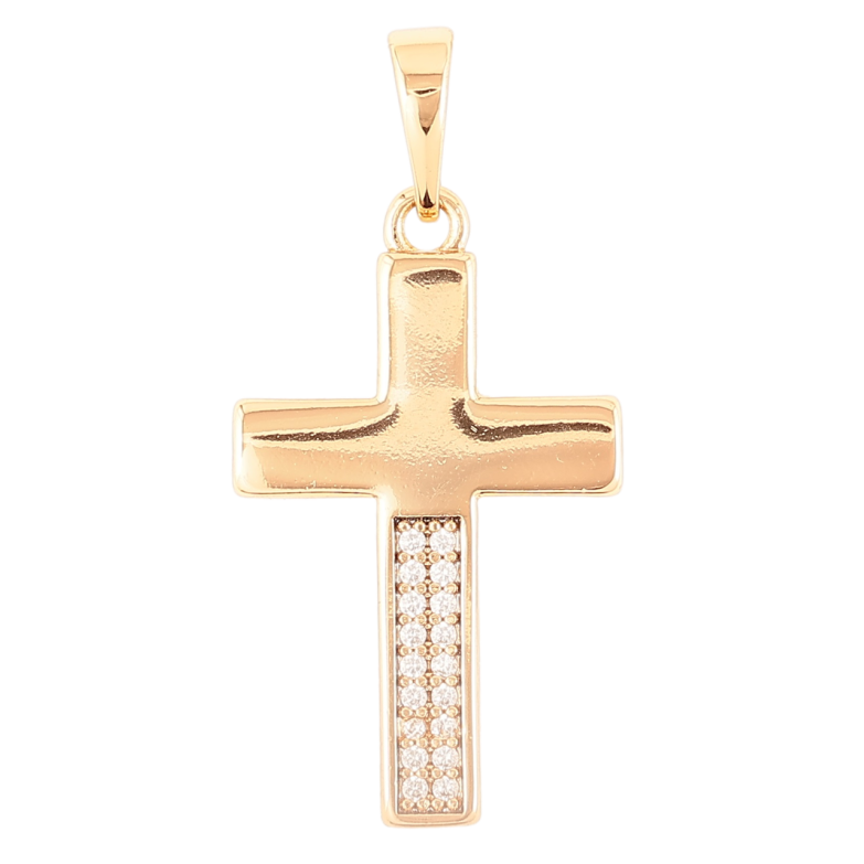 Кулон Xuping Позолота 18K Крест с цирконием для цепочки до 6мм фото №1
