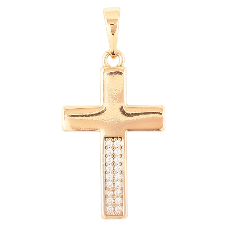 Кулон Xuping Позолота 18K Крест с цирконием для цепочки до 6мм фото №1