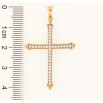 Кулон Xuping Позолота 18K Крест с цирконием для цепочки до 5мм фото №2