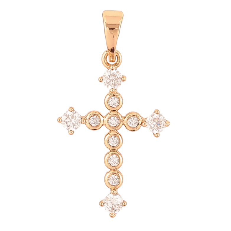 Кулон Xuping Позолота 18K Крест с цирконием для цепочки до 5мм фото №1 Кулон Xuping Позолота 18K Крест с цирконием для цепочки до 5мм фото №1