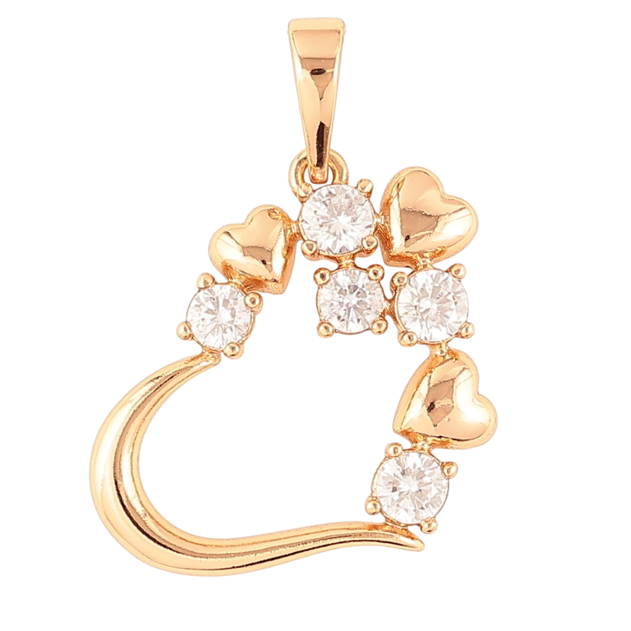 Кулон Xuping Позолота 18K «Сердечко з цирконієм» для ланцюжка до 6мм фото №1 Кулон Xuping Позолота 18K «Сердечко з цирконієм» для ланцюжка до 6мм фото №1