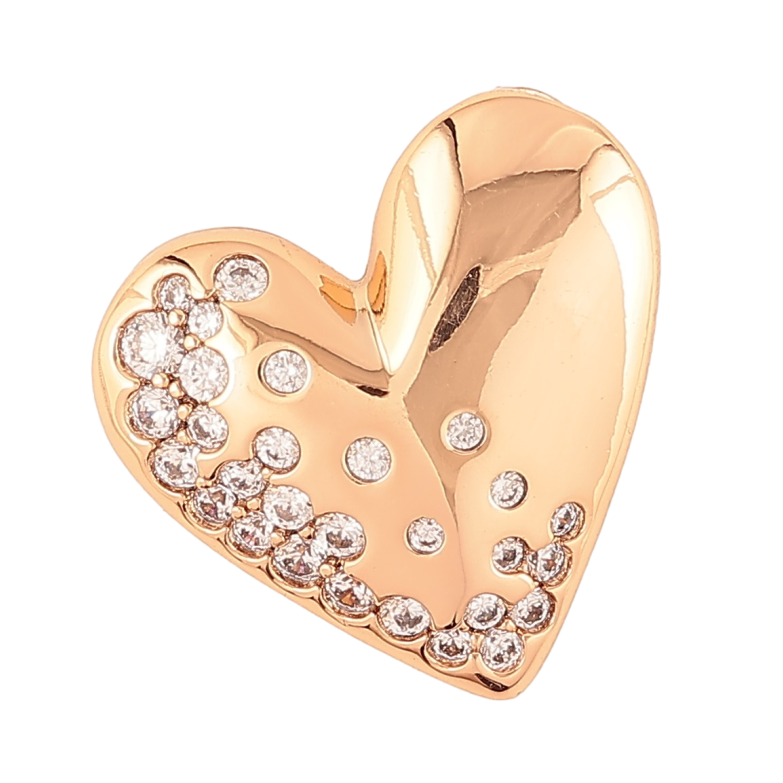 Кулон Xuping Позолота 18K «Сердечко з цирконієм» для ланцюжка до 3 мм фото №5