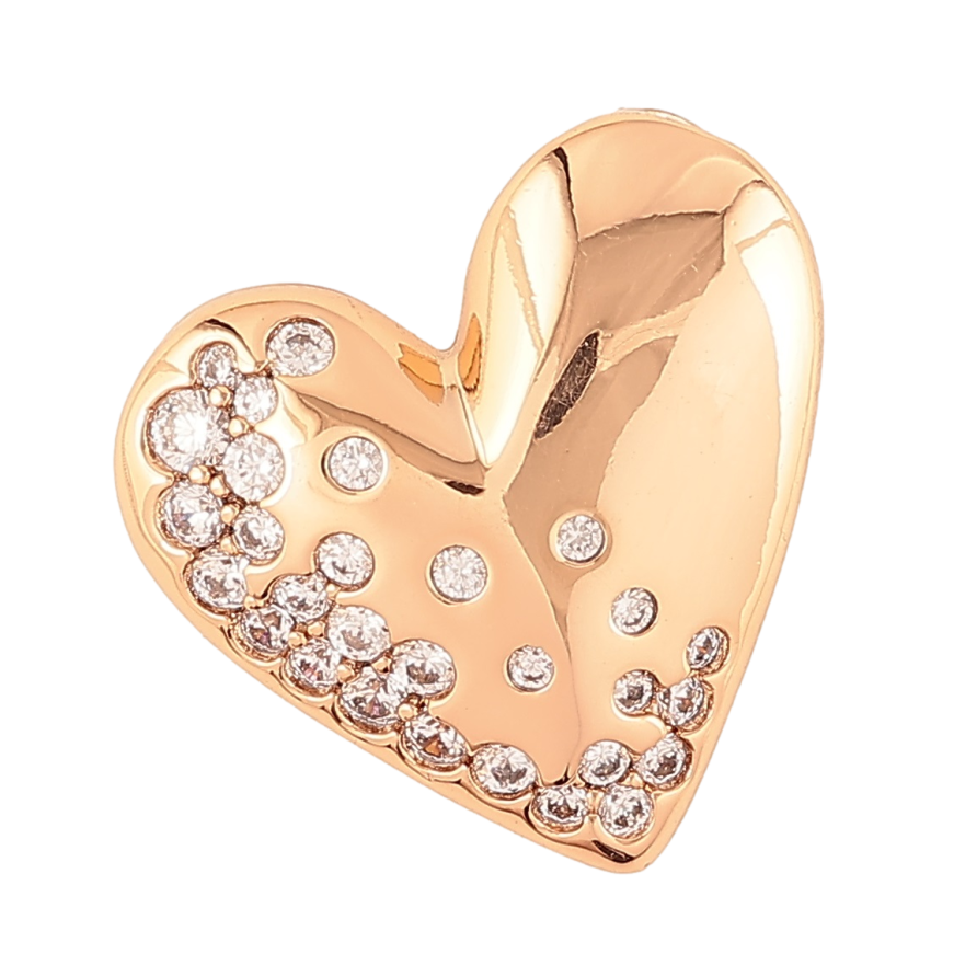 Кулон Xuping Позолота 18K Сердечко с цирконием для цепочки до 3мм фото №1