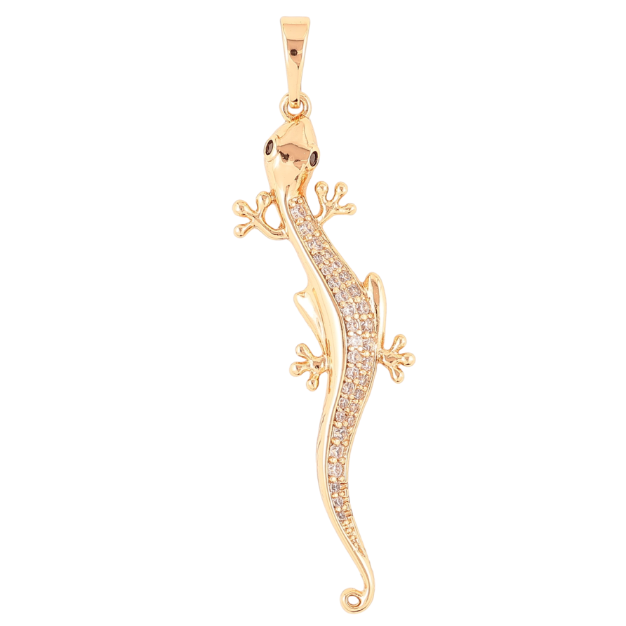 Кулон Xuping Позолота 18K «Ящірка з цирконієм» для ланцюжка до 6мм фото №1 Кулон Xuping Позолота 18K «Ящірка з цирконієм» для ланцюжка до 6мм фото №1